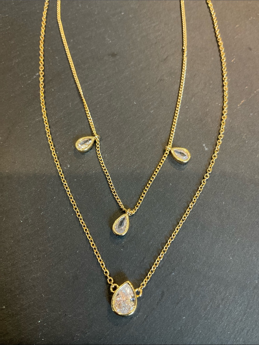 Cubic ZirconiaLayered Necklace NWT